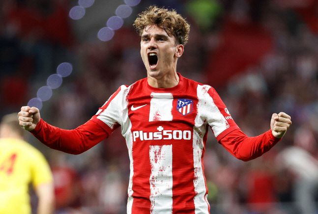 그리즈만이 골을 넣은 뒤 포효하고 있다. 마드리드|EPA 연합뉴스