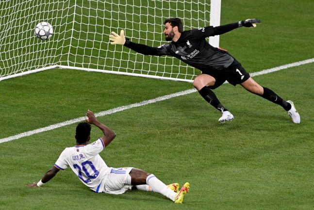 비니시우스 주니오르가 후반 14분 결승골을 터뜨리고 있다. 파리|EPA 연합뉴스