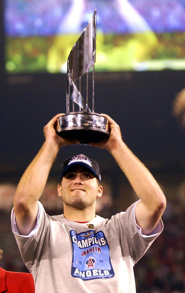 2002년 애너하임 에인절스의 유일한 월드시리즈 우승 때 MVP를 수상한 3루수 트로이 글로스. AP연합뉴스