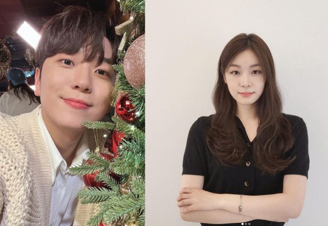 그룹 포레스텔라 고우림(왼쪽)과 전 피겨스케이팅 선수 김연아. 출처| 고우림·김연아 SNS