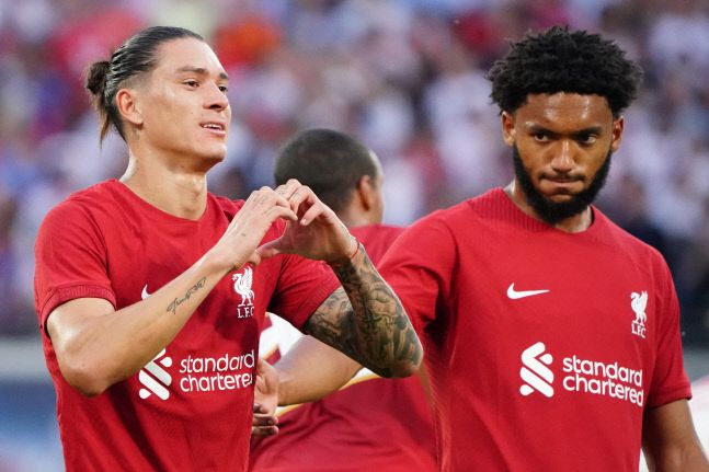 리버풀의 다윈 누녜스(왼쪽). EPA 연합뉴스