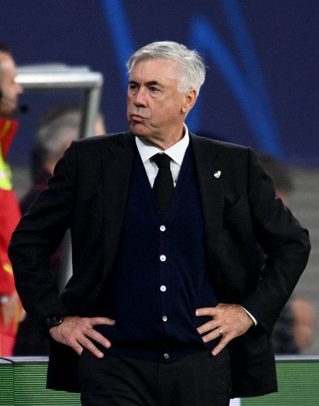 카를로 안첼로티 레알 마드리드 감독. 라이프치히|로이터 연합뉴스