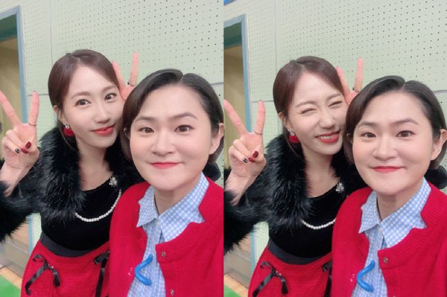 가수 별사랑과 방송인 김신영.(왼쪽부터) 출처 | 별사랑 채널