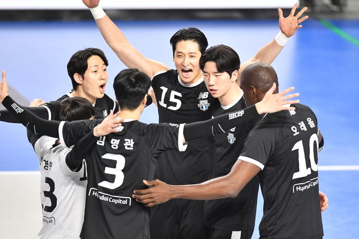 전광인 없이 플레이오프를 통과한 현대캐피탈.제공 | 한국배구연맹