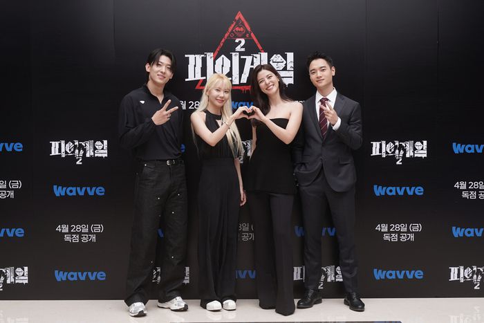 웨이브 오리지널 ‘피의 게임 시즌2’ 덱스(왼쪽부터),   케리건 메이, 후이지 미나, 이진형 제공 | 웨이브