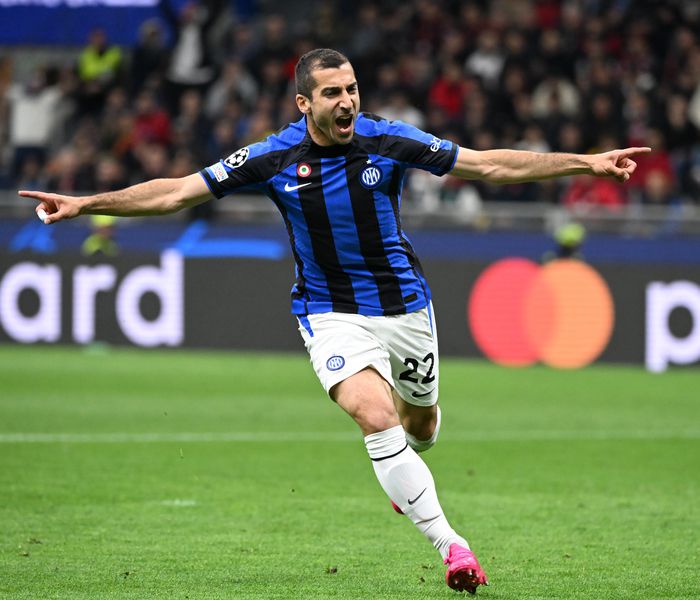 1차전서 득점 후 기뻐하는 미키타리안.신화통신연합뉴스