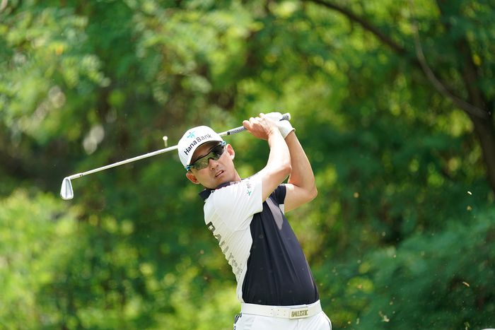 한승수가 25일 열린 코오롱 한국오픈 최종 라운드에서 4번 홀 티샷을 하고 있다. 제공 | 대회조직위