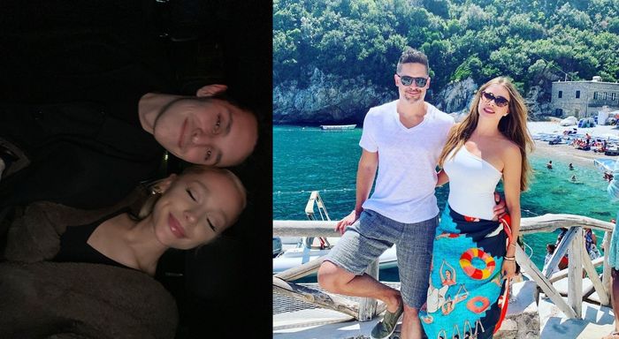 아리아나 그란데·달튼 고메즈, 조 맨가니엘로·소피아 베르가라. 사진 | 아리아나 그란데 개인 채널, 소피아 베르가라 개인 채널