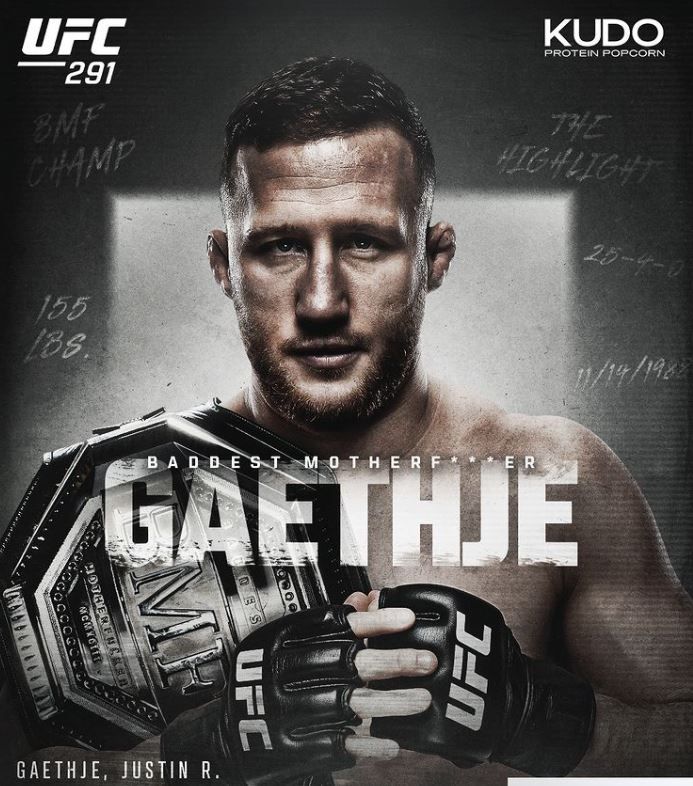 UFC 라이트급 랭킹 3위 저스틴 게이치가 2대 BMF에 등극했다. 사진 | UFC