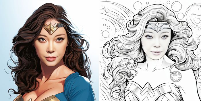 신수영 작가의 백지영 캐리커처