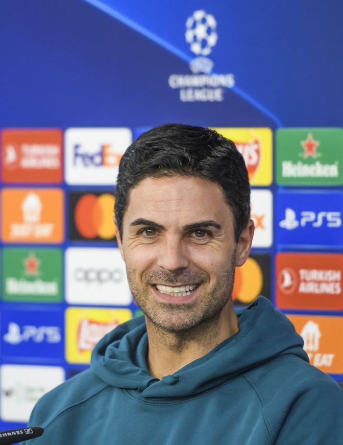 미켈 아르테타 감독의 기자회견. 세비야|EPA 연합뉴스