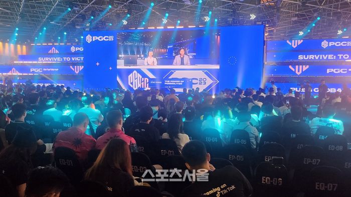 ‘PGC 2023’이 열리고 있는 태국 방콕 센트럴 플라자 랏프라오 BCC홀 경기장 전경. 방콕=김민규기자 kmg@sportsseoul.com