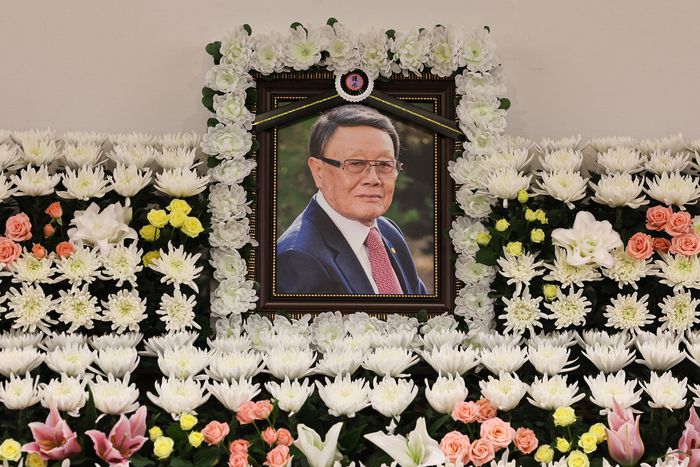 서울 종로구 서울대학교병원 장례식장에 마련된 김 감독의 빈소. 연합뉴스