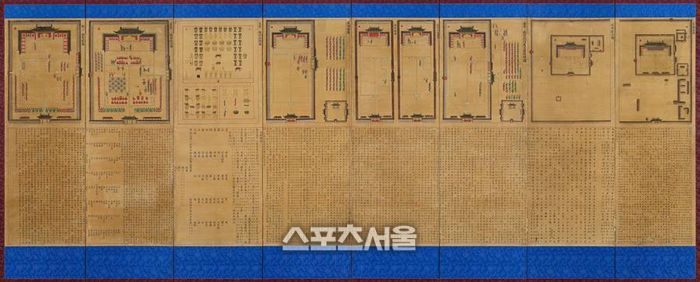 조선왕실 문화유산 서화류 ‘종묘친제규제도설병풍’ 이미지. 사진 | 라이엇 게임즈