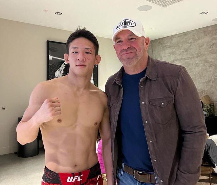 박현성(왼쪽)과 데이나 화이트 UFC 대표. 출처 | 박현성 채널