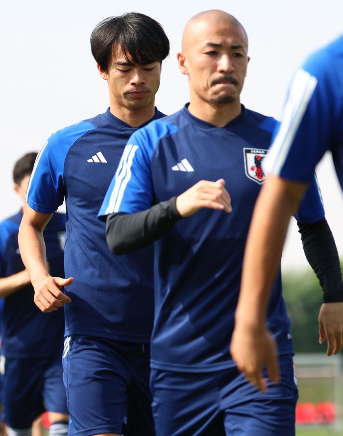 훈련하는 미토마(왼쪽). 도하 | 연합뉴스