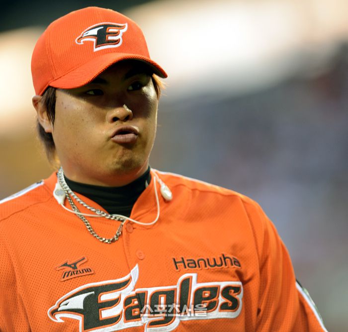 2012년 당시 한화에서 뛰던 류현진. 사진 | 스포츠서울 DB.