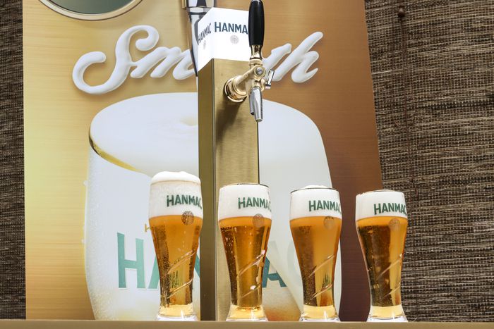 한맥 엑스트라 크리미生 시음 행사. 사진 | 오비맥주