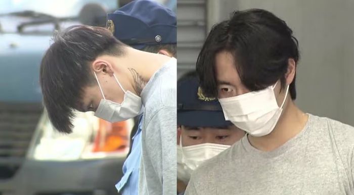 시신손괴 혐의로 1일 체포된 일본의 아역배우 와카야마 키라토(왼쪽)와 한국 국적 용의자 강광기. 사진 | FNN온라인