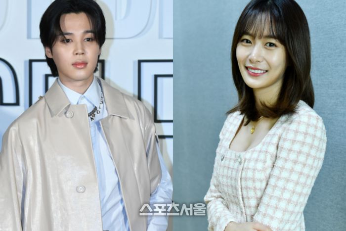 방탄소년단 지민과 송다은. 사진 | 스포츠서울 DB