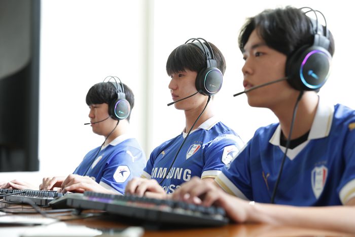 eK리그 서포터즈컵에 참가한 수원 삼성. 사진 | 한국프로축구연맹