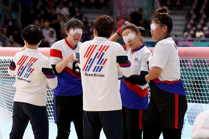 여자 골볼 대표팀이 29일(현지시간) 프랑스 파리 수드 파리 아레나6에서 열린 2024 파리 패럴림픽 여자 골볼 예선 1차전 일본과 경기에서 아쉽게 패했다. 사진 | 대한장애인체육회