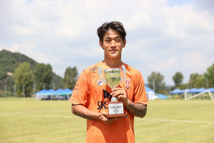 MVP를 수상한 제주의 양동원.제공 | 한국프로축구연맹