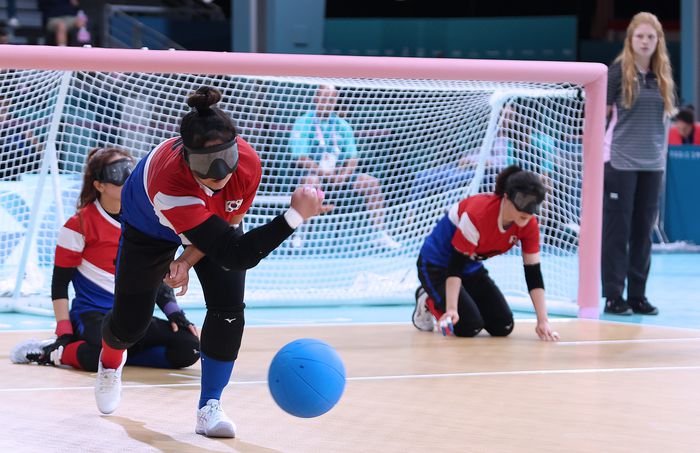 골볼 대표팀이 3일(현지시간) 프랑스 파리 사우스 파리 아레나6에서 열린 2024 파리 패럴림픽 8강전 터키와 경기에서 패했다. 개최국 프랑스와 7~8위전을 치른다. 사진 | 대한장애인체육회