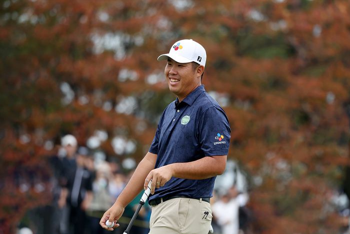 안병훈이 27일 인천 송도 잭니클라우스 코리아GC에서 열린 제네시스 챔피언십에서 웃고 있다. 사진 | KPGA