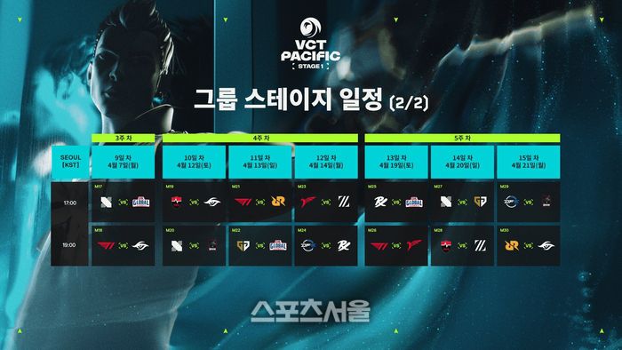 VCT퍼시픽 스테이지1 대진 및 일정. 사진 | 라이엇 게임즈