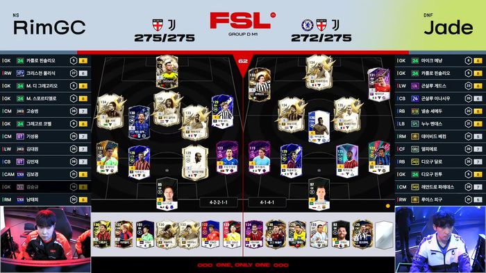 이현민은 장재근과 D조 경기에서 급여 275를 맞추지 못했다. 사진 | ‘FC 온라인 e스포츠’ 유튜브