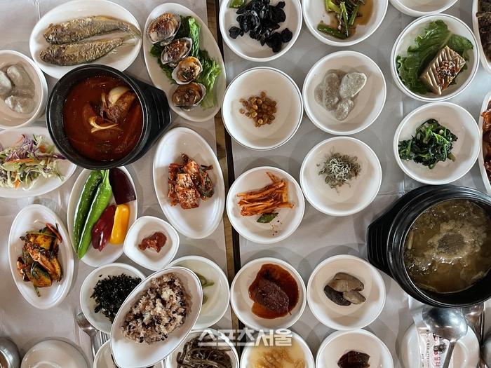 산경가든의 한정식. 순창 | 원성윤 기자 socool@sportsseoul.com