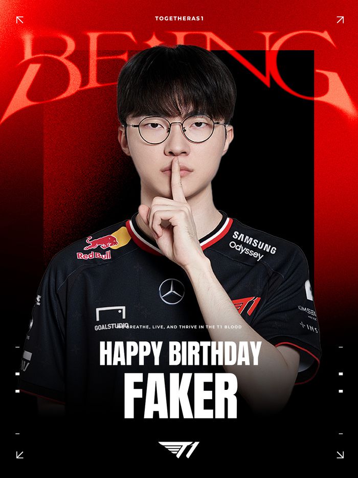‘페이커’ 이상혁 생일 축하 이미지. 사진 | T1