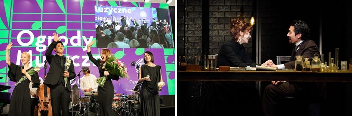 (왼쪽부터) 뮤지컬 ‘마리 퀴리’ 폴란드 갈라 콘서트, 일본 라이선스 공연. 사진 | 라이브㈜,  아뮤즈