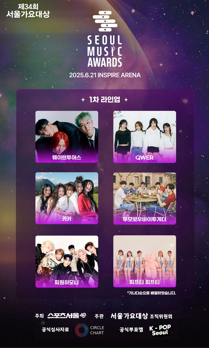 제34회 서울가요대상 1차 라인업. 사진 | 서울가요대상 조직위원회