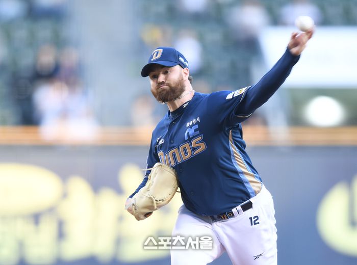 NC 선발투수 로건이 서울 잠실구장에서 열린 2025 KBO리그 LG와 경기에서 역투하고 있다. 잠실 | 최승섭기자 thunder@sportsseoul.com