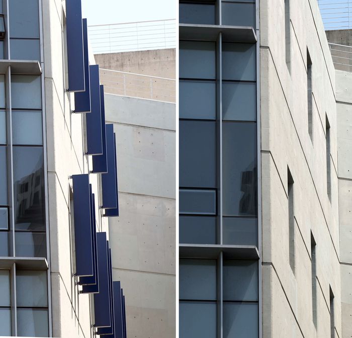 창원NC파크 ‘루버’ 철거 전(왼쪽)과 후 모습. 사진 | 창원=연합뉴스