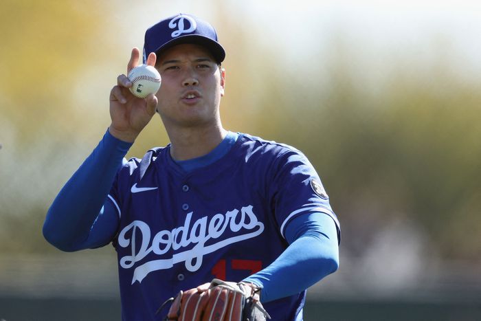 투수 재활중인 오타니 쇼헤이. 25일(한국시간) 수술 후 처음으로 라이브 피칭을 진행한다. 사진 | 애리조나=AFP연합뉴스