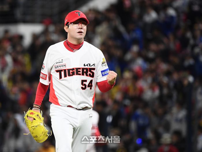 KIA 양현종이 삼진을 잡은 뒤 기뻐하고 있다. 광주 | 최승섭기자 thunder@sportsseoul.com