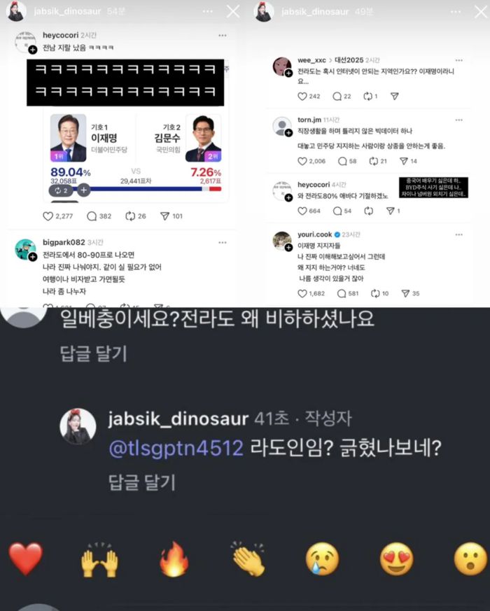 사진 | 잡식공룡 SNS