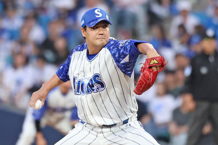 삼성 김태훈이 6일 대구삼성라이온즈파크에서 열린 2025 KBO리그 NC전에서 힘차게 공을 던지고 있다. 사진 | 삼성 라이온즈