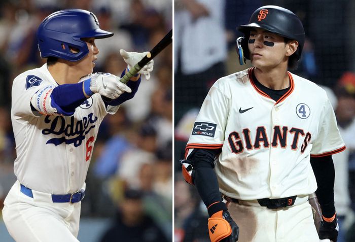 김혜성과 이정후의 모습. 사진 | AP 연합뉴스