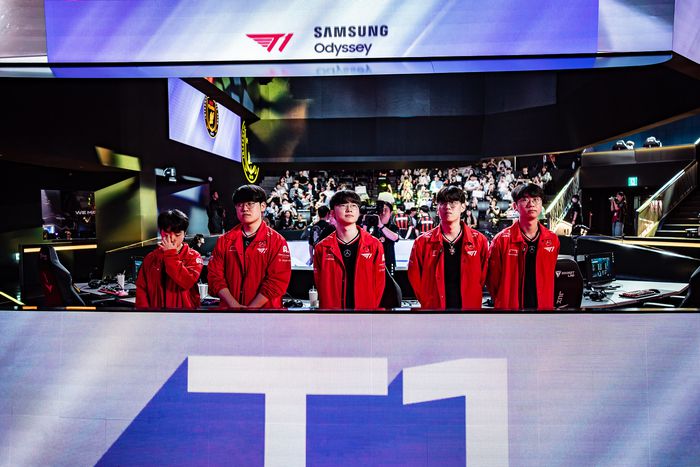 T1 선수단. 사진 | LCK