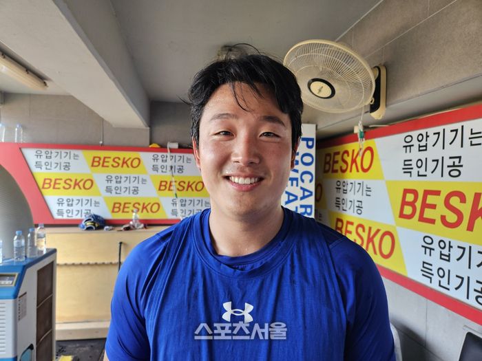 삼성 양창섭이 12일 광주-기아 챔피언스 필드에서 열린 2025 KBO리그 KIA전에 앞서 인터뷰에 응했다. 광주 | 김동영 기자 raining99@sportsseoul.com