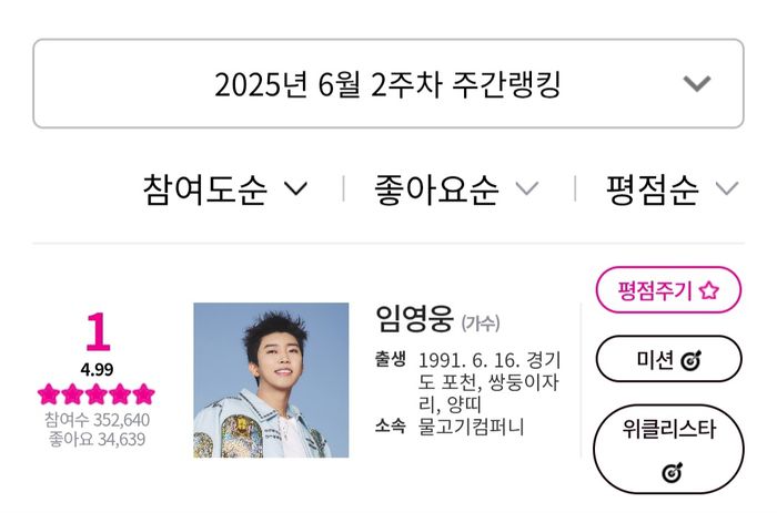 사진|아이돌평점랭킹