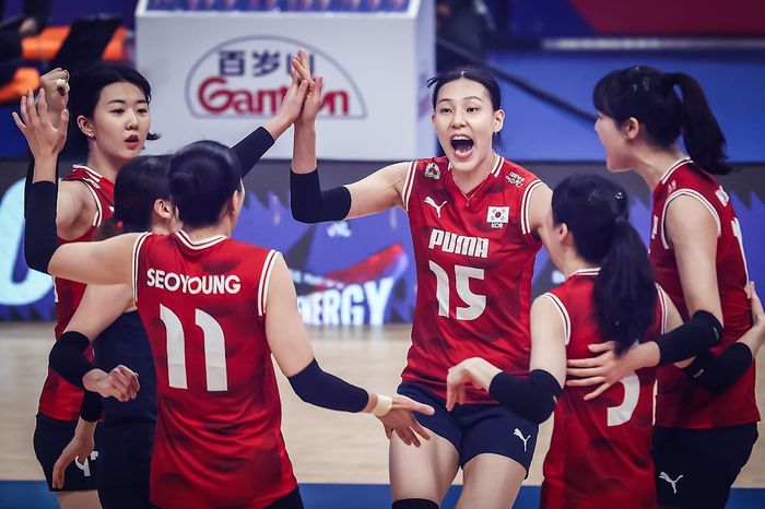 VNL에 참가 중인 여자배구대표팀.출처 | FIVB 홈페이지