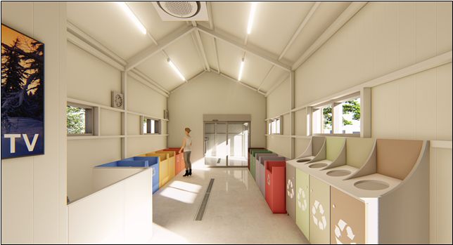 춘천시 현대식 실내형 분리배출기반시설 내부 조감도.  사진|춘천시청