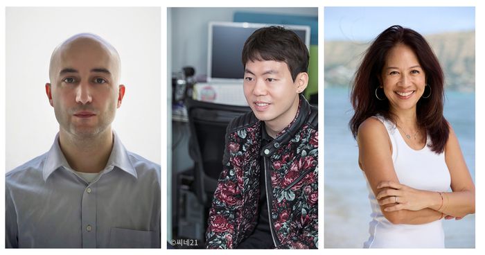 ‘넷팩상’ 심사위원 뱅자맹 일로스·김승환·크리스탈 궉(왼쪽부터). 사진| BIFAN