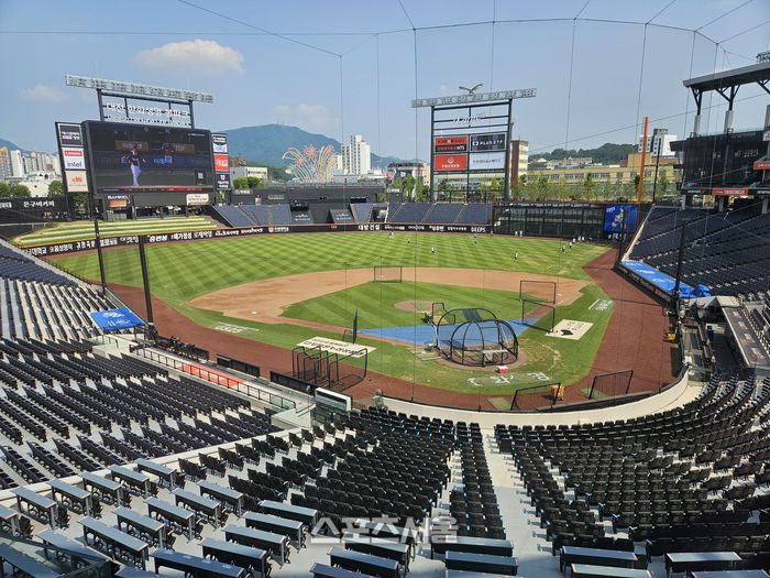 2025 KBO리그 KIA-한화전이 열리는 대전 한화생명 볼파크 경기 전 그라운드 모습. 대전 | 김동영 기자 raining99@sportsseoul.com