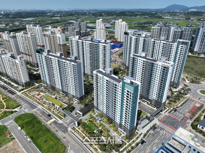 완주군 삼봉지구 아파트단지 전경. (사진=완주군)